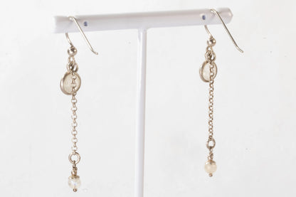 Boucles d'oreilles en Argent avec 2 pendentifs opale Ma boutique