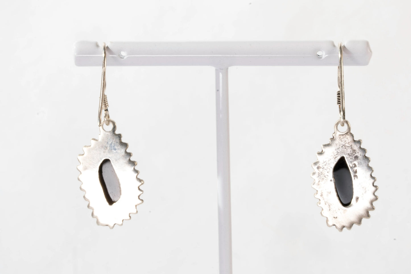 Boucles d'oreilles dormeuses en Argent avec pierres Onyx noires Ma boutique