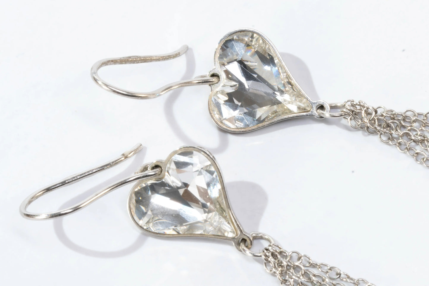 Boucles d'oreilles en Argent avec coeur et multi fils Ma boutique