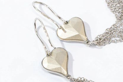 Boucles d'oreilles en Argent avec coeur et multi fils Ma boutique