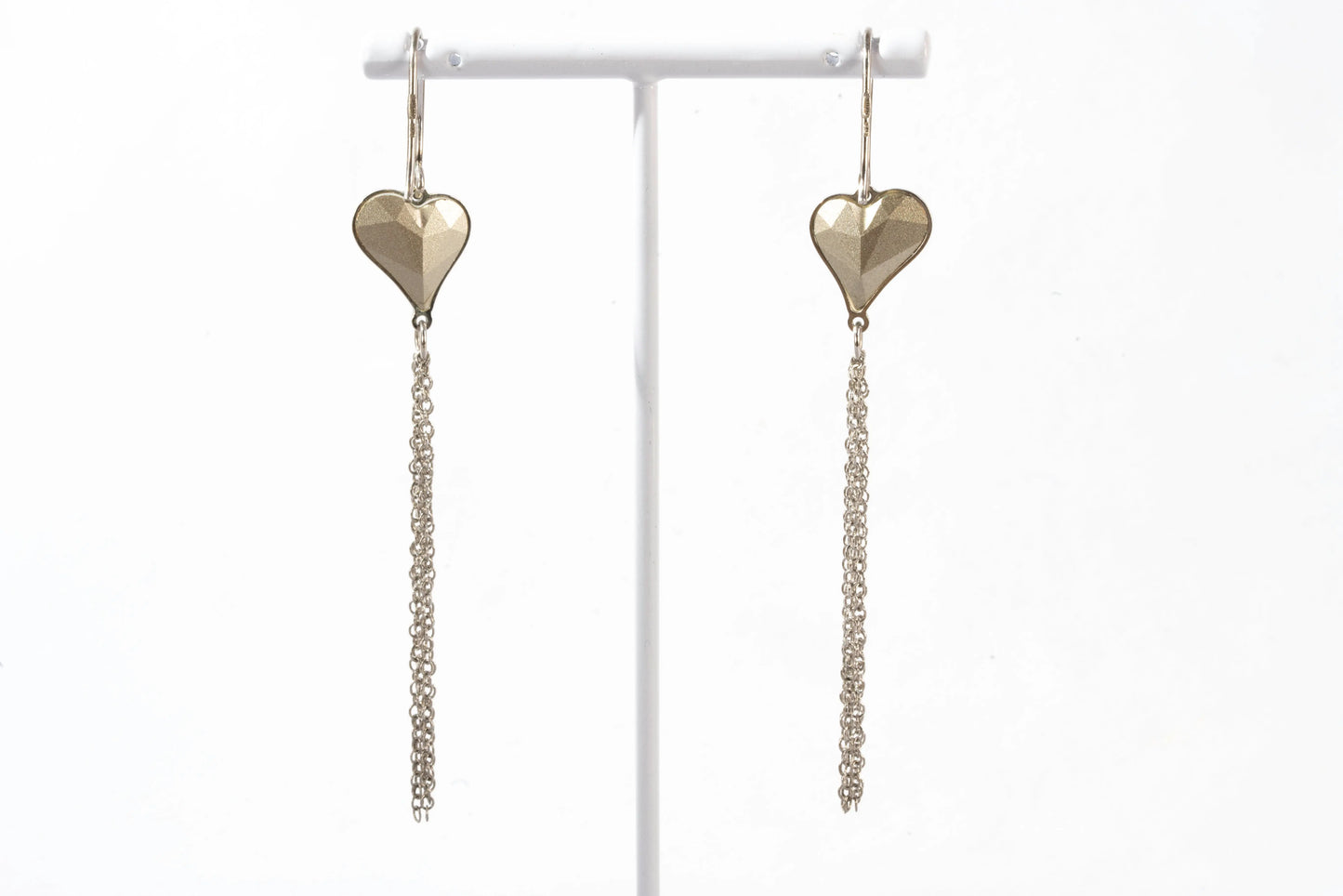 Boucles d'oreilles en Argent avec coeur et multi fils Ma boutique
