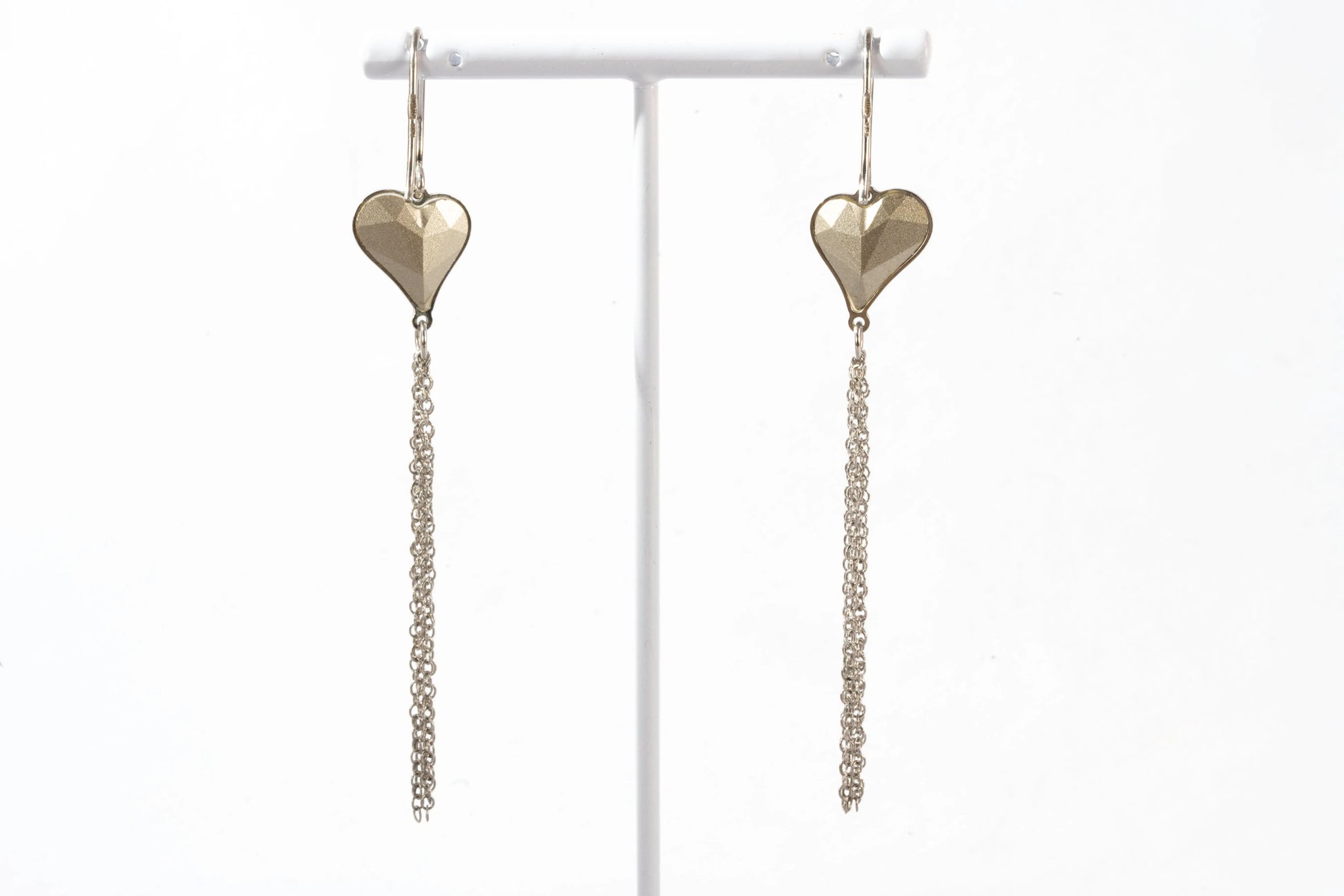 Boucles d'oreilles en Argent avec coeur et multi fils Ma boutique