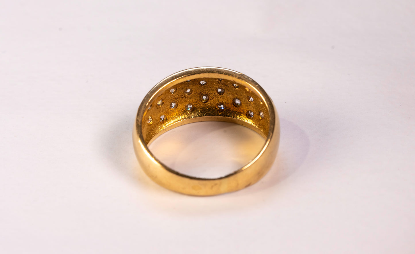 Bague Or Jaune 18K et Oxydes de Zirconium